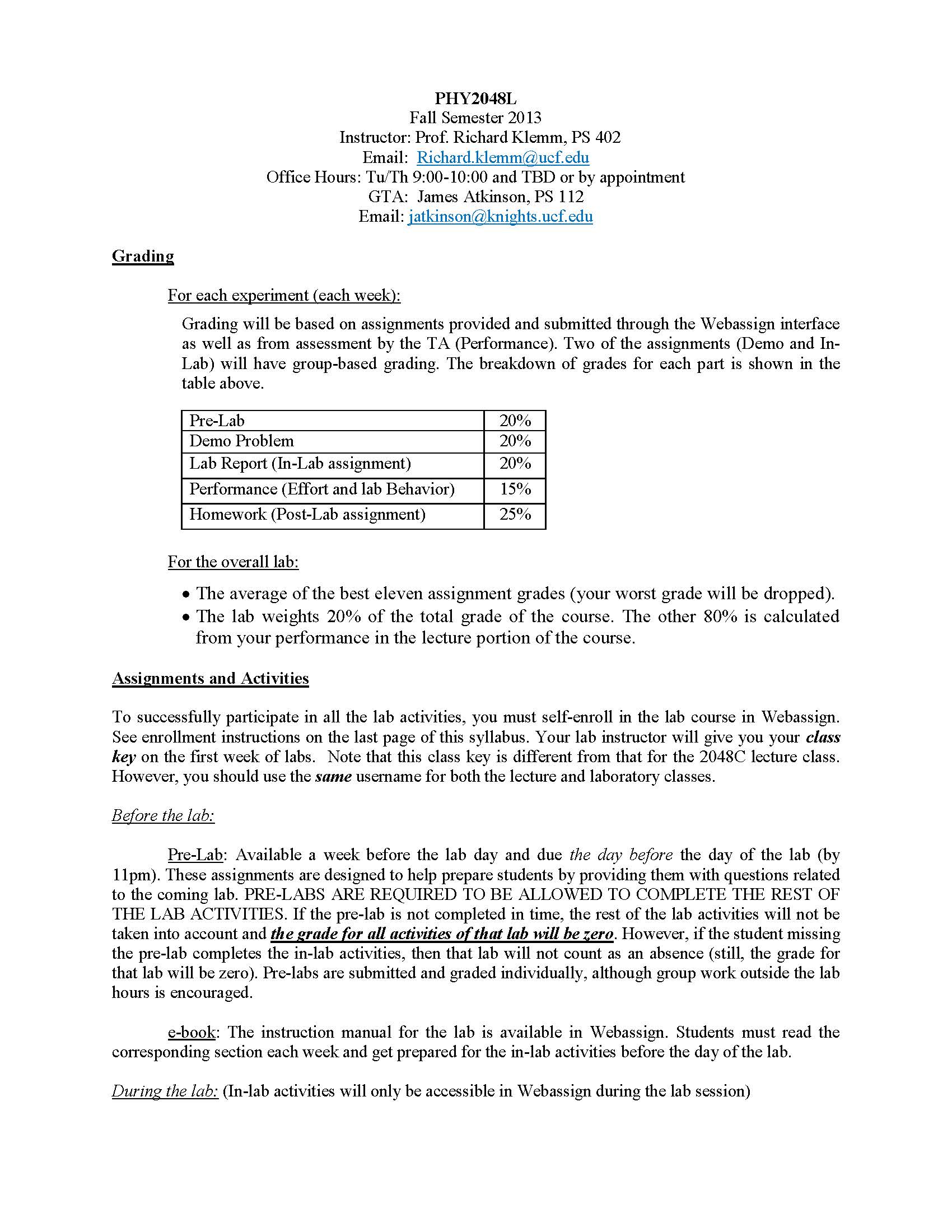 PHY2048L Section 0211 Syllabus page 1